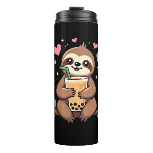 Cute Luiaard Boba Bubble Melk Thee Kawaii Vrouwen  Thermosbeker