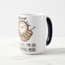 Cute Luiaard Energiebesparingsmodus Grappige Koffi