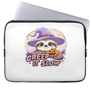 Cute Luiaard Halloween Shirt � Grappige Kruip Het Laptop Sleeve