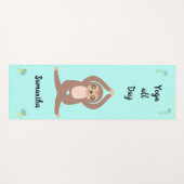 Cute Luiaard Yoga de hele dag (beide zijden) Perso Yogamat (Voorkant (horizontaal))