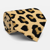 Cute luipaardprint patroon stropdas (Opgerold)
