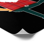 Cute Lumberjack Santa Funny Ugly Christmas Axe Hat Poster (Hoek)