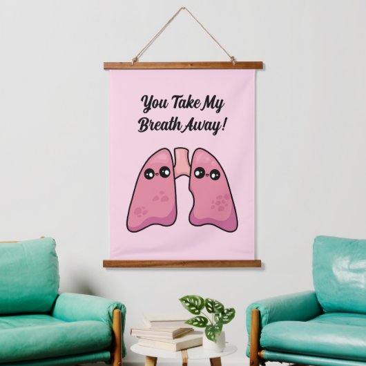 Cute Lungs - Human Biology Hangend Wandkleed (Woonkamer)