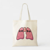 Cute Lungs - Human Biology Tote Bag (Achterkant)