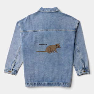 Cute luwak civet cartoon denim jacket