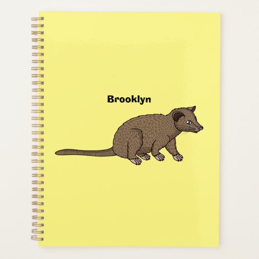 Cute luwak civet cartoon planner (Voorkant)