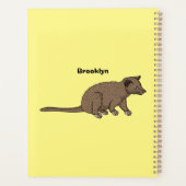 Cute luwak civet cartoon planner (Achterkant)