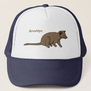Cute luwak civet cartoon trucker pet