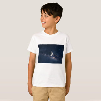 Cute Maan en Sterren Kids T-Shirt | Hemelachtige N