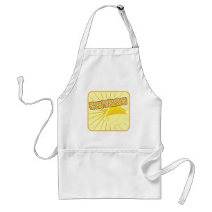 Cute Mac and Cheese Cartoon Slogan Standaard Schort