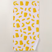 Cute Mac en Cheese Beach Towel Strandlaken (Voorkant)
