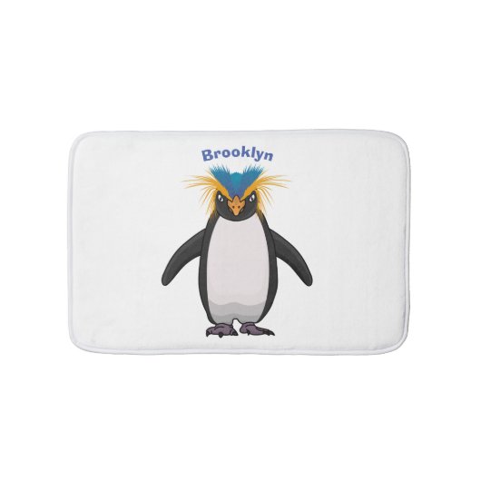 Cute macaroni penguin cartoon badmat (Voorkant)