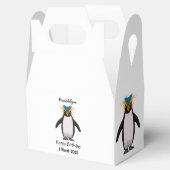 Cute macaroni penguin cartoon bedankdoosjes (Geopend)