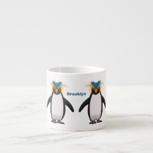 Cute macaroni penguin cartoon espresso kop