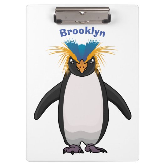 Cute macaroni penguin cartoon klembord (Voorkant)