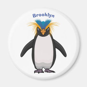 Cute macaroni penguin cartoon magneet