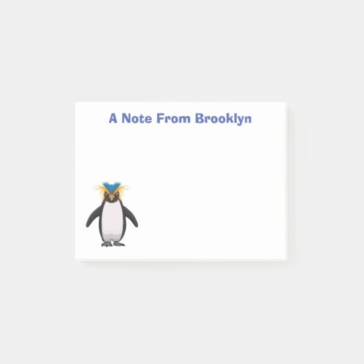 Cute macaroni penguin cartoon post-it® notes (Voorkant)