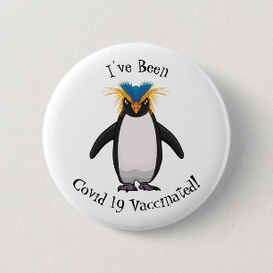 Cute macaroni penguin cartoon ronde button 5,7 cm