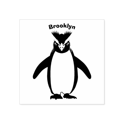 Cute macaroni penguin cartoon 	rubberstempel (Afrduk)