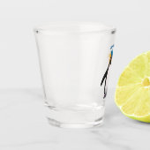 Cute macaroni penguin cartoon shot glas (Links)