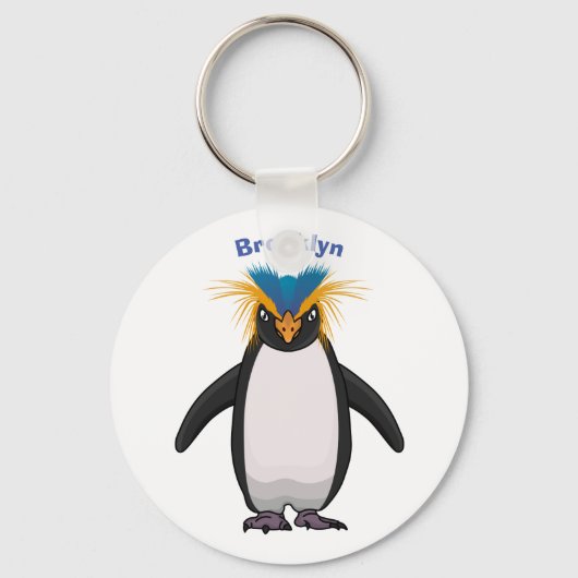 Cute macaroni penguin cartoon sleutelhanger (Voorkant)