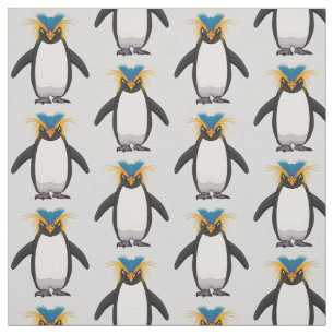 Cute macaroni penguin cartoon stof