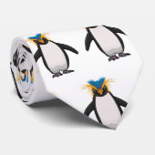 Cute macaroni penguin cartoon stropdas (Opgerold)