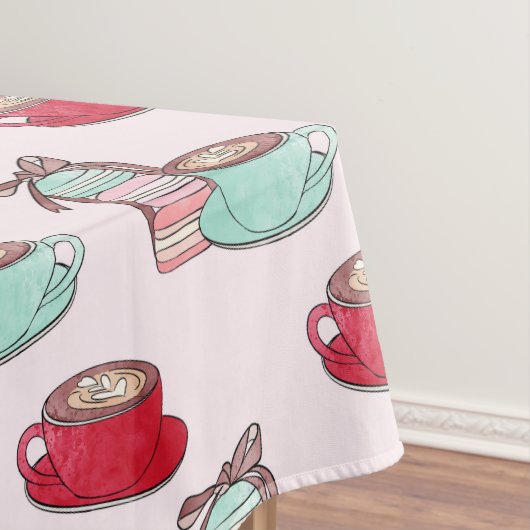 Cute Macarons en Cappuccino | Deegwaren | Monogram Tafelkleed (Voorbeeld)