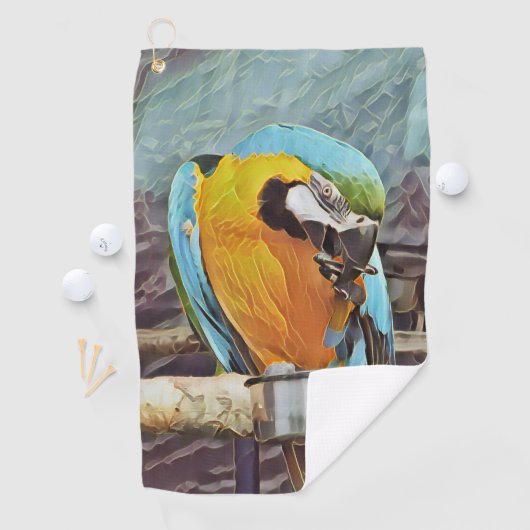 CUTE MACAW GOLFHANDDOEK (Insitu)