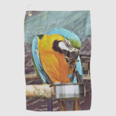 CUTE MACAW GOLFHANDDOEK (Voorkant)