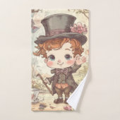 Cute Mad Hatter Whimsical Wonderland Woodland Art (Serviette à main)