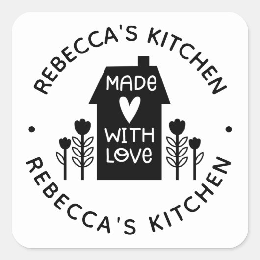Cute made with Love Baking Label (Voorkant)
