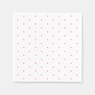 Cute magenta white mina polka stips paper servet