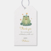 Cute Magic Frog Birthday Gift Labels Cadeaulabel (Voorkant)