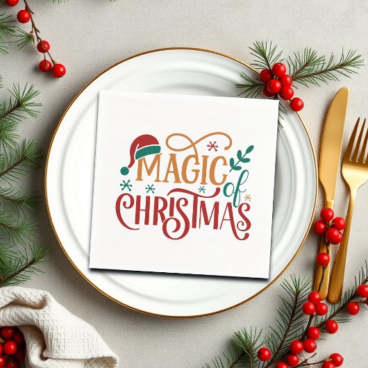 Cute 'Magic of Christmas' Servet