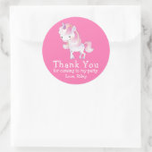 Cute Magic Unicorn Bedankt Ronde Sticker (Tas)