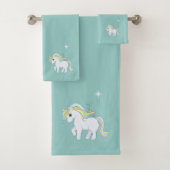 Cute Magic Unicorn & Star on Light Blue (En situation)