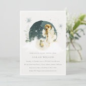 Cute Magical Enchanted Baby shower Fée Invitation (Debout devant)