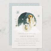 Cute Magical Enchanted Baby shower Fée Invitation (Devant / Derrière)