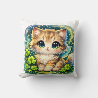Cute Magical Kitten Pillow | Kawaii Fantasy Cat Cu Kussen