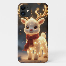 Cute Magical Reindeer with Sparkling Lights iPhone 11 Hoesje