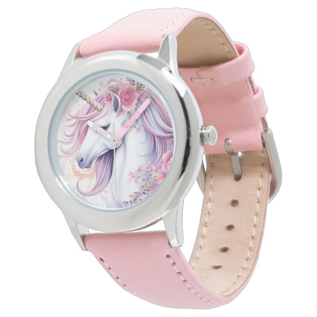 Cute Magical Unicorn Horloge (Gekanteld)
