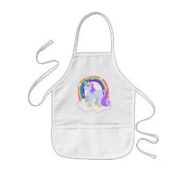 Cute Magical Unicorn met regenboog (!) Kinder Schort
