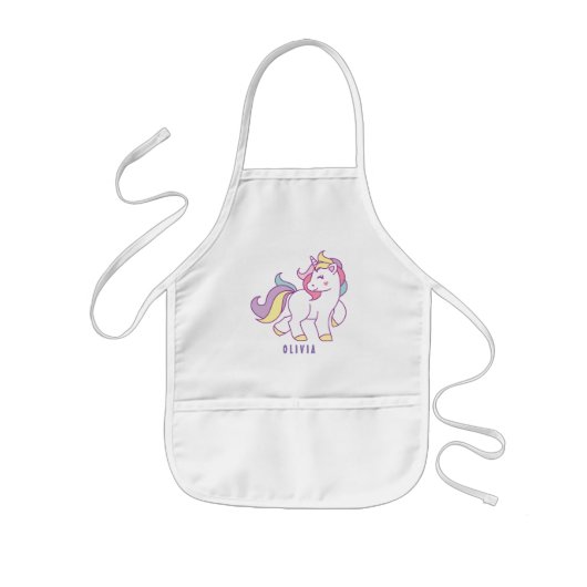 Cute Magical Unicorn Personalized Kinder Schort (Voorkant)