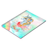 Cute Magical Unicorn Personalized Notitieboek (Linkerzijde)