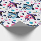 Cute Magical Witch Pattern Cadeaupapier (Hoek)