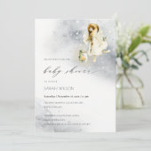 Cute Magique Aquarelle Fée Baby shower Invitation (Debout devant)