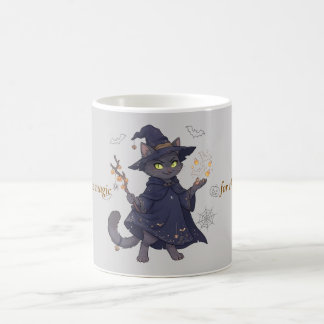 Cute Magische Kat Halloween Koffiemok