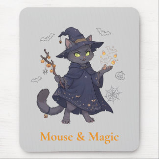 Cute Magische Kat Halloween Muismat