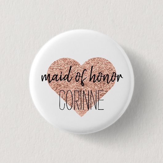 Cute Maid of Honor Button (Voorkant)